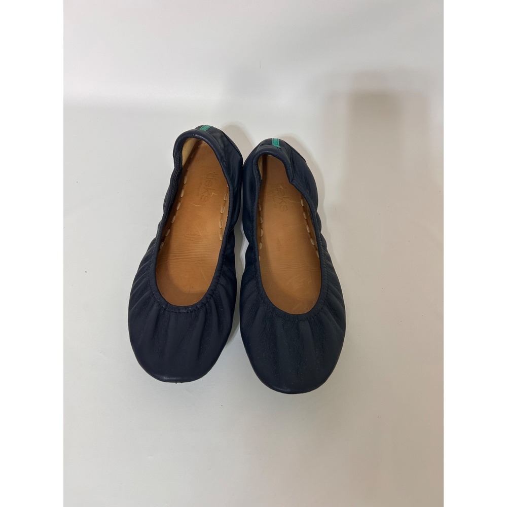 Tieks by Gavrieli Leather Ballet Flats California Navy Blue Shoes Womens Size 8 - Picture 12 of 13